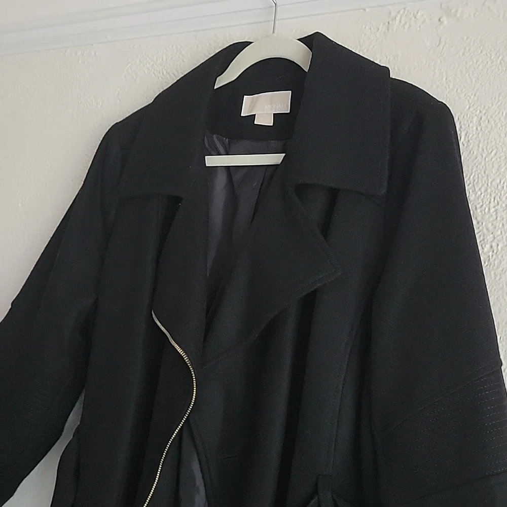Michael Kors Black Wool Coat NWT 1x - Picture 2 of 11